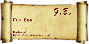 Fux Bea névjegykártya